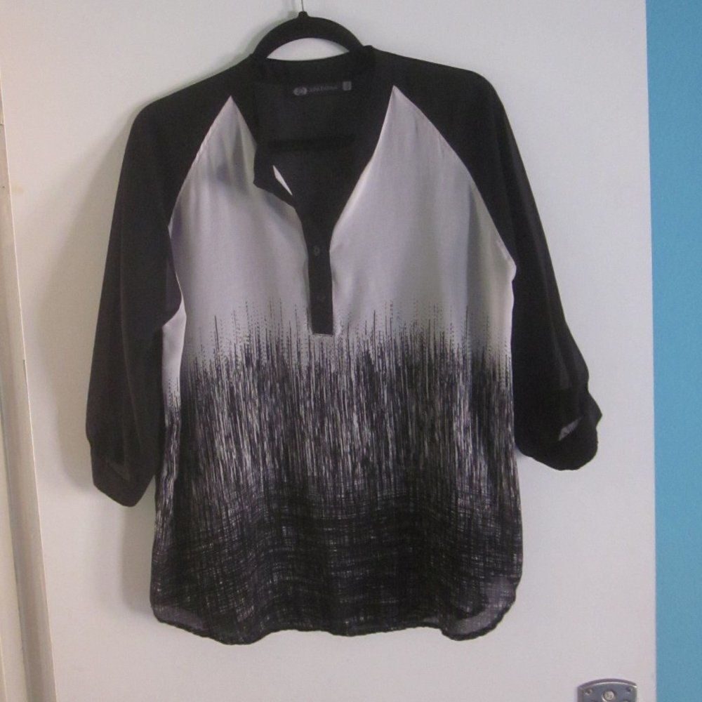 Jet John Eshaya Womans "One Size" Oversized Blouse 44" Bust 3/4 Sleeve Pullover